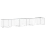 VidaXL Poulailler avec Toit 603x98x90 cm Acier Galvanisé Gris Clair