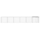VidaXL Poulailler avec Toit 603x98x90 cm Acier Galvanisé Gris Clair
