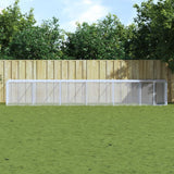 VidaXL Poulailler avec Toit 603x98x90 cm Acier Galvanisé Gris Clair