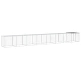 VidaXL Poulailler avec Toit 803x98x90 cm Acier Galvanisé Gris Clair