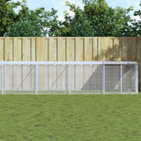 VidaXL Poulailler avec Toit 803x98x90 cm Acier Galvanisé Gris Clair