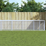 VidaXL Poulailler avec Toit 1003x98x90 cm Acier Galvanisé Gris Clair