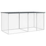 VidaXL Poulailler avec Toit 203x98x90 cm Acier Galvanisé Anthracite