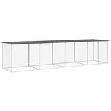 VidaXL Poulailler avec Toit 403x98x90 cm Acier Galvanisé Anthracite