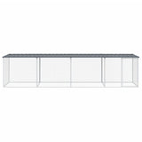 VidaXL Poulailler avec Toit 403x98x90 cm Acier Galvanisé Anthracite