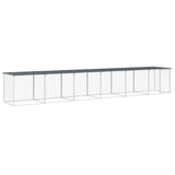 VidaXL Poulailler avec Toit 603x98x90 cm Acier Galvanisé Anthracite