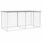 VidaXL Poulailler avec Toit 203x98x90 cm Acier Galvanisé Gris Clair