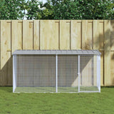 VidaXL Poulailler avec Toit 203x98x90 cm Acier Galvanisé Gris Clair