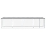 VidaXL Poulailler avec Toit 403x98x90 cm Acier Galvanisé Gris Clair
