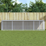 VidaXL Poulailler avec Toit 403x98x90 cm Acier Galvanisé Gris Clair