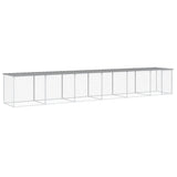 VidaXL Poulailler avec Toit 603x98x90 cm Acier Galvanisé Gris Clair