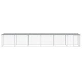 VidaXL Poulailler avec Toit 603x98x90 cm Acier Galvanisé Gris Clair