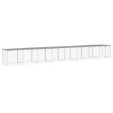 VidaXL Poulailler avec Toit 803x98x90 cm Acier Galvanisé Gris Clair