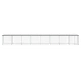 VidaXL Poulailler avec Toit 803x98x90 cm Acier Galvanisé Gris Clair