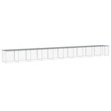 VidaXL Poulailler avec Toit 1003x98x90 cm Acier Galvanisé Gris Clair