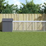 VidaXL Poulailler avec enclos 117x609x123 cm Acier Galvanisé Anthracite