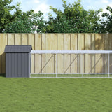 VidaXL Poulailler avec enclos 117x1221x123 cm Acier Anthracite