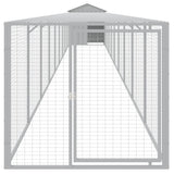 VidaXL Poulailler avec enclos 117x1017x123 cm Acier Gris Clair