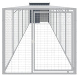 VidaXL Poulailler avec enclos 110x813x110 cm Acier Galvanisé Anthracite