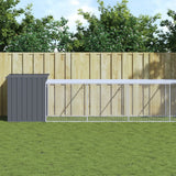 VidaXL Poulailler avec enclos 110x813x110 cm Acier Galvanisé Anthracite