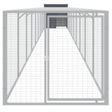 VidaXL Poulailler avec enclos 110x1017x110 cm Acier Anthracite