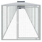 VidaXL Poulailler avec enclos 110x1221x110 cm Acier Anthracite