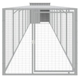 VidaXL Poulailler avec enclos 110x813x110 cm acier gris clair