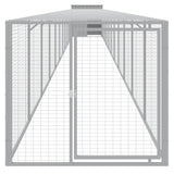 VidaXL Poulailler avec enclos 110x1221x110 cm Acier Gris Clair