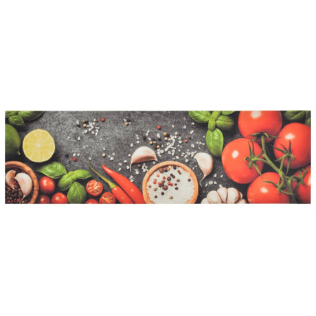 Vidaxx tapis de cuisine lavable imprimé végétal 45x150 cm velours