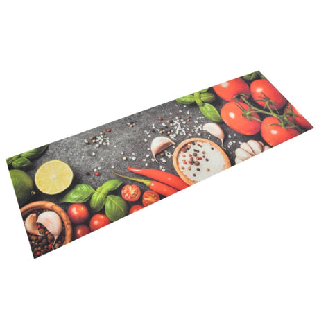 Vidaxx tapis de cuisine lavable imprimé végétal 60x180 cm velours