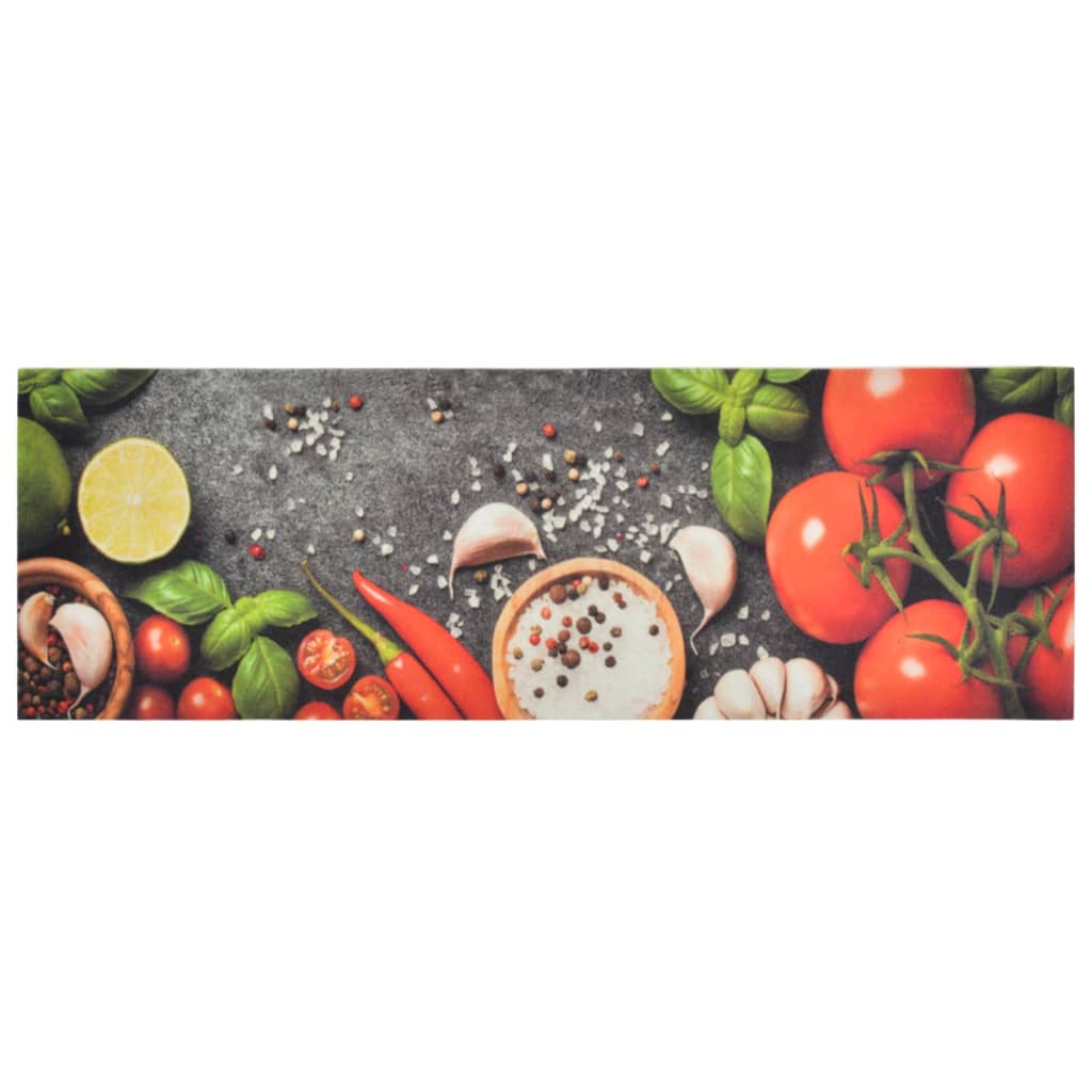 Vidaxx tapis de cuisine lavable imprimé végétal 60x180 cm velours