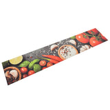 Vidaxx tapis de cuisine lavable imprimé végétal 60x300 cm velours