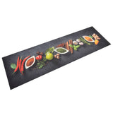 Vidaxx tapis de cuisine lavable imprimé à base de plantes 45x150 cm velours