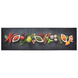 Vidaxx tapis de cuisine lavable imprimé à base de plantes 45x150 cm velours