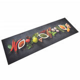 Vidaxx tapis de cuisine lavable imprimé à base de plantes 60x180 cm velours