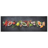 Vidaxx tapis de cuisine lavable imprimé à base de plantes 60x180 cm velours