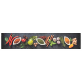 Vidaxx tapis de cuisine lavable imprimé à base de plantes 60x300 cm velours