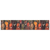 Vidaxx tapis de cuisine lavable cuillère et imprimé herbes 60x300 cm velours