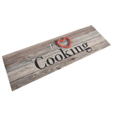 Vidaxx tapis de cuisine lavable imprimé de cuisine 60x180 cm velours gris