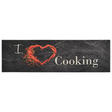 Vidaxx tapis de cuisine lavable imprimé de cuisine 45x150 cm velours noir