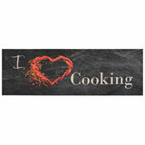 Vidaxx tapis de cuisine lavable imprimé de cuisine 60x180 cm velours noir