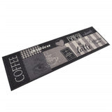 Vidaxx tapis de cuisine lavable imprimé café 45x150 cm velours noir