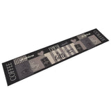 Vidaxx tapis de cuisine lavable imprimé café 60x300 cm velours noir
