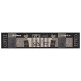 Vidaxx tapis de cuisine lavable imprimé café 60x300 cm velours noir