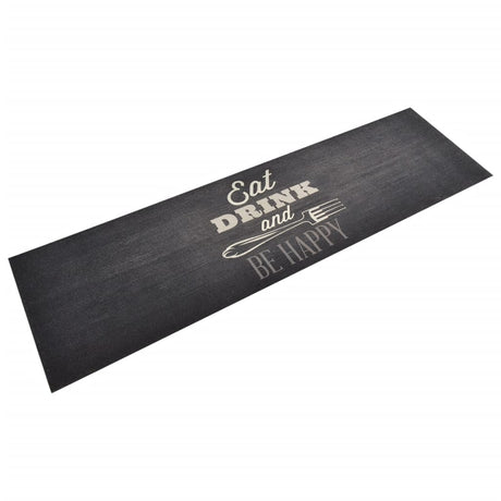 Vidaxx tapis de cuisine lavable imprimé de cuisine 45x150 cm velours noir