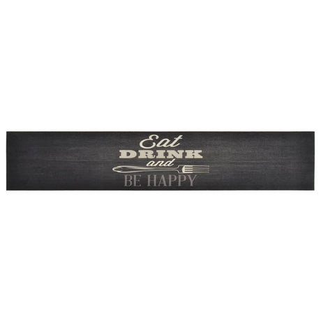 Vidaxx tapis de cuisine lavable imprimé de cuisine 60x300 cm velours noir