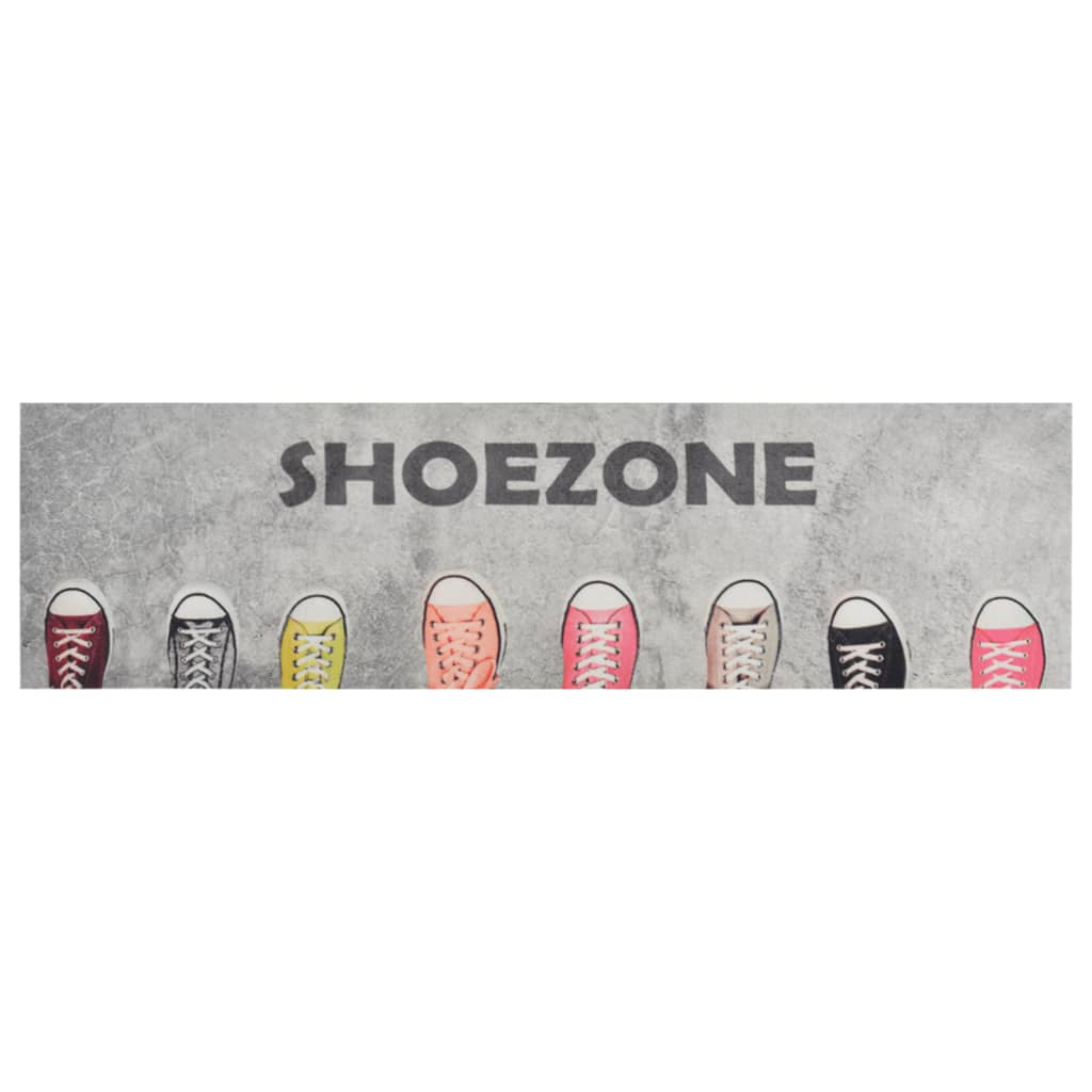Vidaxx tapis de cuisine lavable shoezone imprimé 45x150 cm velours
