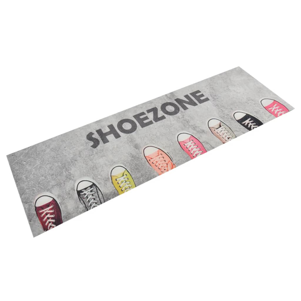 Vidaxl Cuisine Mat Wasable Shoezone Print 60x180 cm Velvet