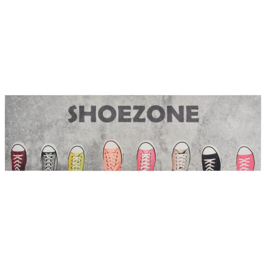 Vidaxx tapis de cuisine lavable shoezone imprimé 60x180 cm velours