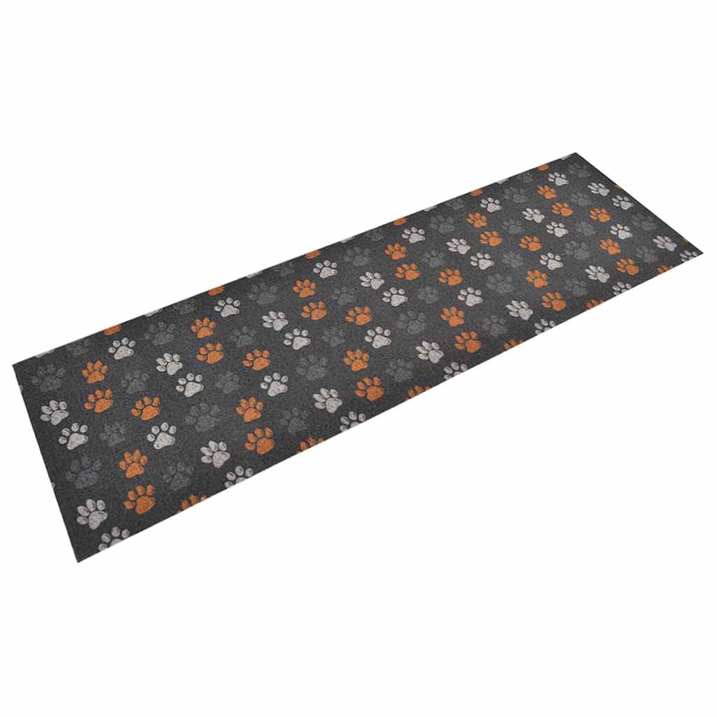 Vidaxx tapis de cuisine lavable empreinte de patte 60x180 cm velours